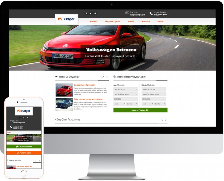 Web Stranica za Rent a Car